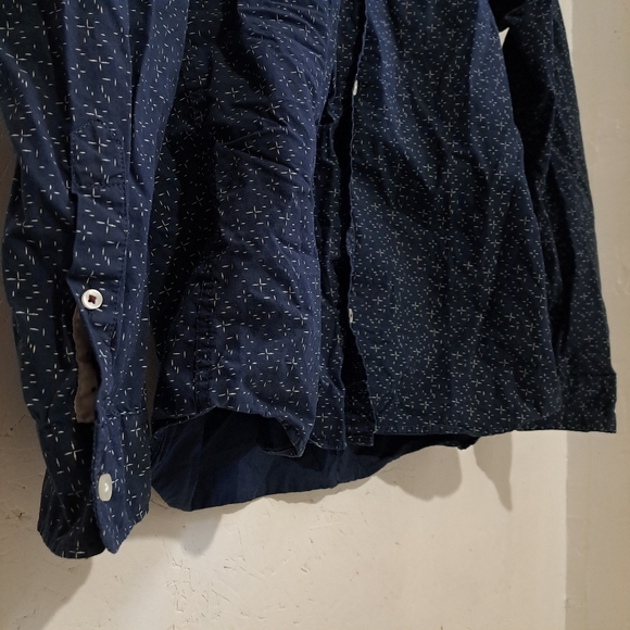 Jack & Jones | Navy blue patterned button up men's dress shirt - Picture 3 of 8